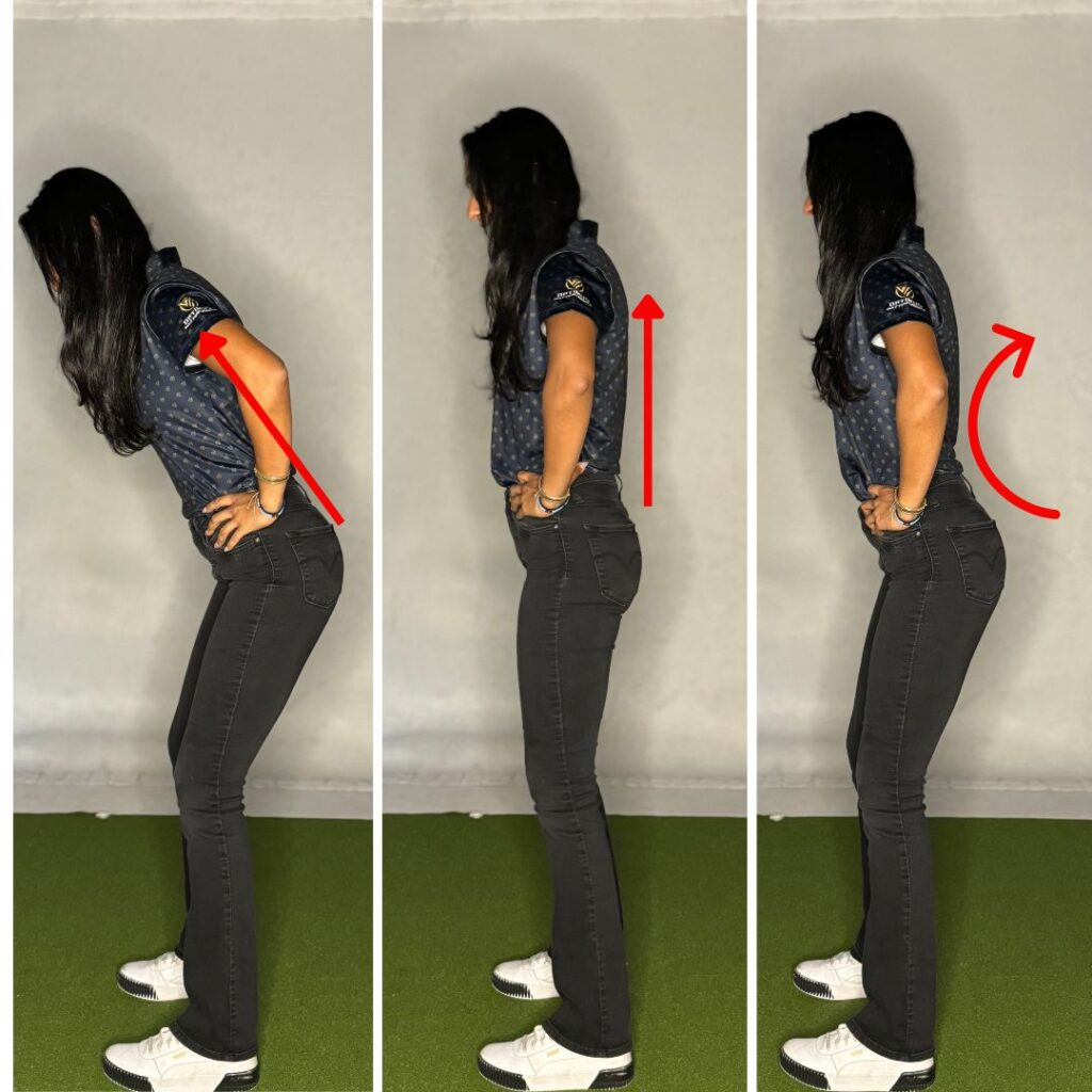 Extension in golf swing 