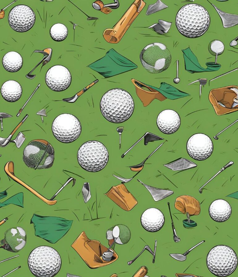 golf accessories ball and tee